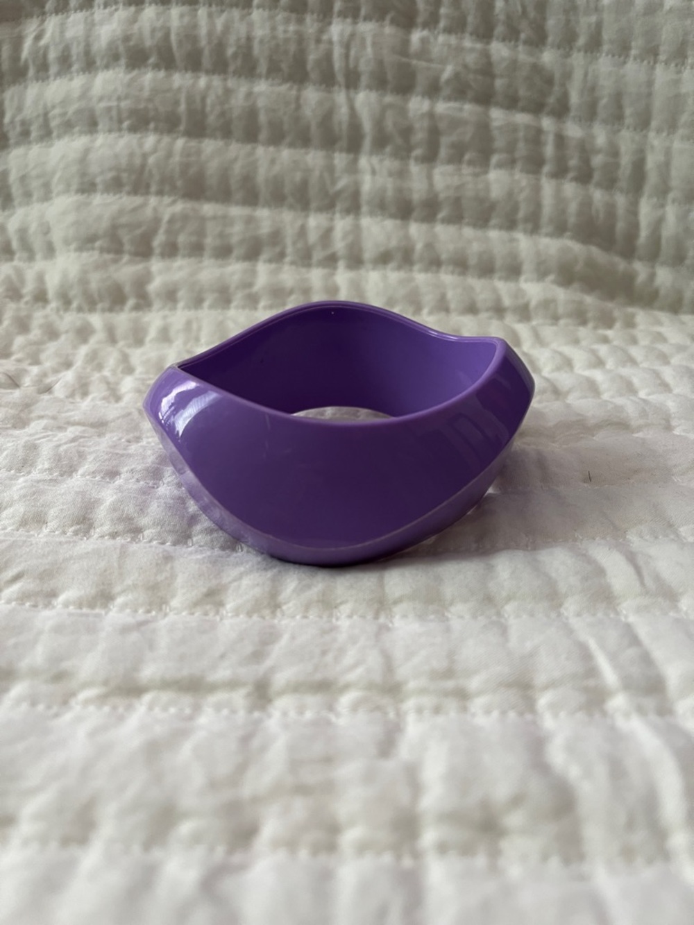 Chunky Purple Resin Bangle Bracelet